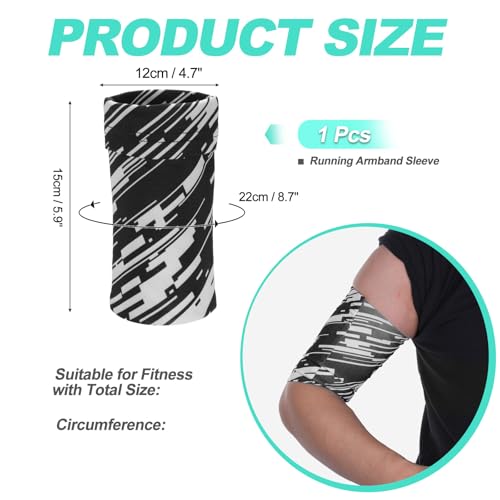 Cell Phone Armband Sleeve, Universal Sports Arm Band Black/White - color: Black & White