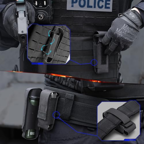 WYNEX Tactical Chest Rig Pack for Men, Running Chest Bag with Front Loop Airsoft Recon Chest Rigs for Hunting Outdoor EDC, WYNEX OC Pepper Spray Holster Pouch, Small MOLLE Flashlight Holder Tactical