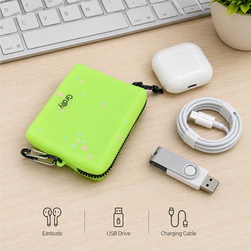 Glow in the Dark Coin Purse, Silicone Change Purse, Zipper Pouch with Clip