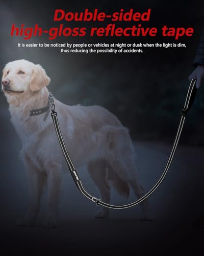 Hands Free Dog Leash, Multifunctional Crossbody Dog Leash - color: Black, size: Medium-5.3-7.9ft