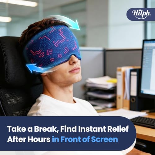 Hilph Adjustable Migraine Relief Cap, Headache Hat with Thickened Gel - style: Cool Blue