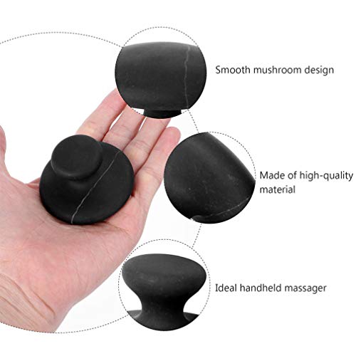 EXCEART Gua Sha Muscle Scraper Natural Stone Mushroom Shape Handheld Massage Tool for Trigger Point Release Deep Tissue Massage Circulation Support Sore Muscle Relief 3 Pack 2.16 X 2.16 X 1.49 in