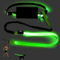 Light Up Waist Leash for Dog Walking, Hands Free LED Dog Leash with Light - color: Green