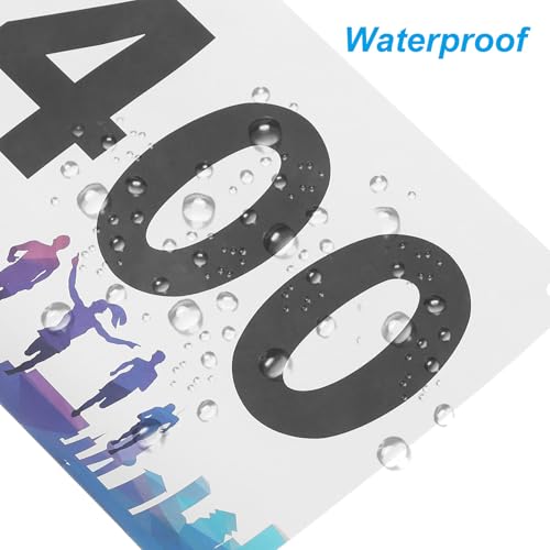 PATIKIL Tearproof Running Bib Numbers, Waterproof Race Competitor Numbers - size: 7x6 Inch, style: 301-400