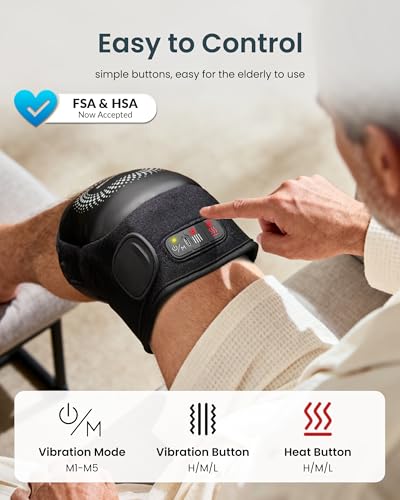 COMFIER FSA Eligible Items, Cordless Knee Massager with Graphene Heat