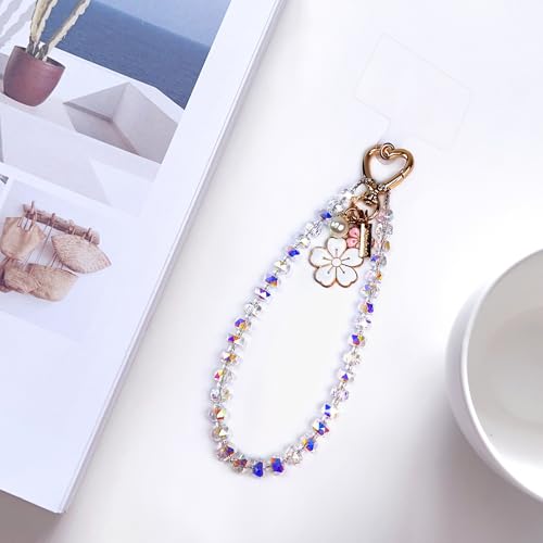 C.J.M.K Beaded Phone Wristband, Lanyard Chain - color: 04-white