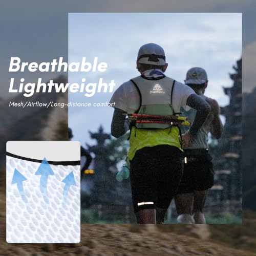 Haimont 5L Trail Running Hydration Vest with Soft Flasks - color: Green, size: Medium