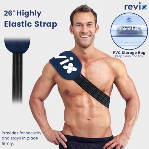 REVIX Ice Packs for Injuries, 5 Pack Hot & Cold Gel for Knee & Back, Navy - style: Navy-5 Pack