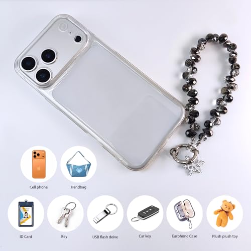 C.J.M.K Beaded Phone Wristband, Lanyard Chain - color: 08-rainbow