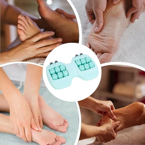 Foot Massage Roller Ergonomic Portable Magnetic Beads Massage Tool Care - color: Green