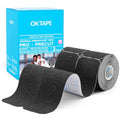 OK TAPE Kinesiology Tape PRO Pre-Cut Latex Free Strips 2in x 16.4ft 2Rolls - color: Black+black