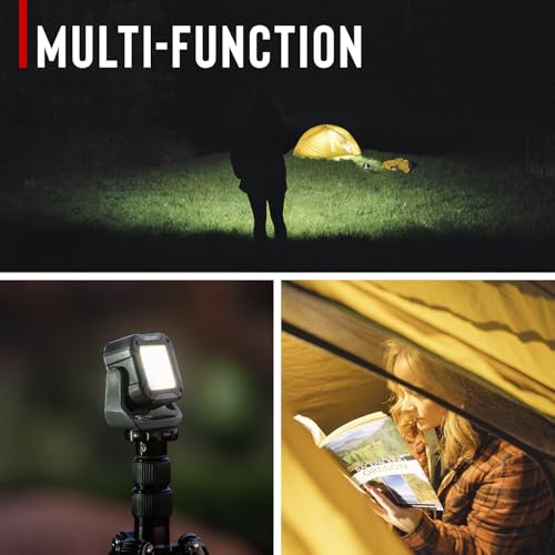 Coast QB2R 2000 Lumens Voice Control Rechargeable Utility Light, Six Light Modes, 75 Hour Run Time, Magnetic Base