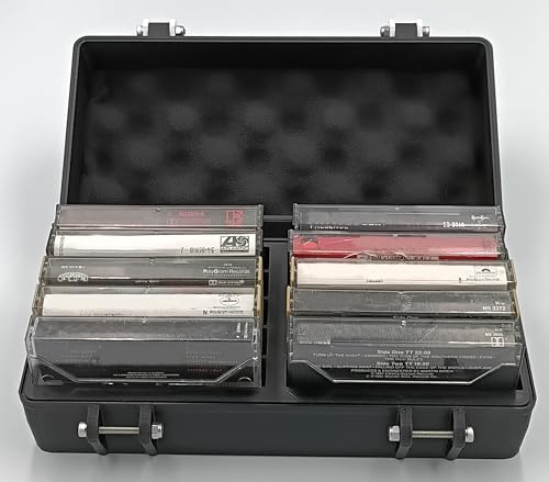Rugged Protective Carrying Case for Music Audio Cassettes - Holds 10 Tapes