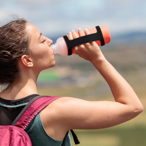 Water Bottle Handle Carrier Strap [2PCS] - Makes Any Cup Handheld Use for Running & Bike & Hiking & Gym - color: Black