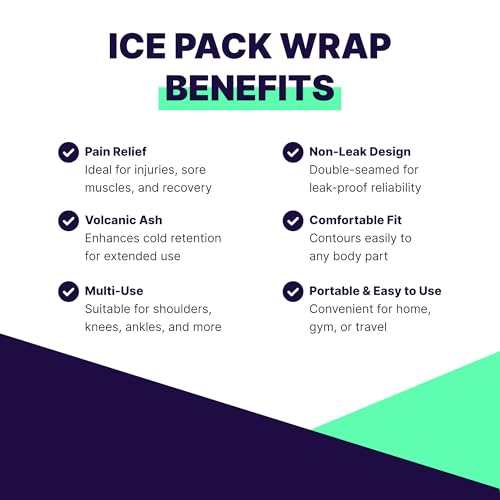 Back Support Systems Ice Pack Wrap, Flexible Neck and Shoulders, Hips,Cold - style: Large (13" x 18")