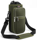 AUPET Water Bottle Sling Bag Sleeve Holder Carrier 25/32/40/64 oz,Insulated Crossbody Water Bottle Case Cover with Strap and Pockets for Men/Women Walking Hiking - color: Dark Olive Green, size: 25oz
