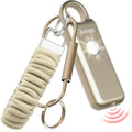 Personal Safety Alarm Keychain for Women, 130dB, LED Light, Gold Satin - color: Gold Satin