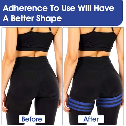 Blood Flow Restriction Band 2 Pack BFR Bundle Booty Bands Adjustable Exercise Glutes Occlusion Strap Best Fabric Resistance Bands for Women Men Glutes Hip Building Exercising Butt Squat Thigh Fitness