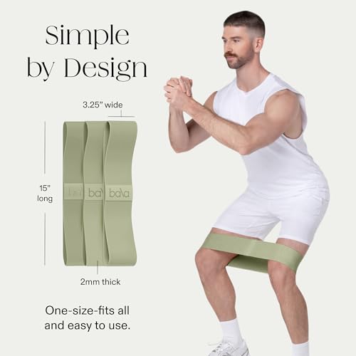 Bala Bands Resistance Bands, Non-Slip Fabric Exercise Bands - color: SAGE