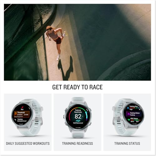 Garmin Forerunner® 570, 42mm, Aluminum, Whitestone/Cloud Blue - color: Cloud Blue with Whitestone, size: 42mm