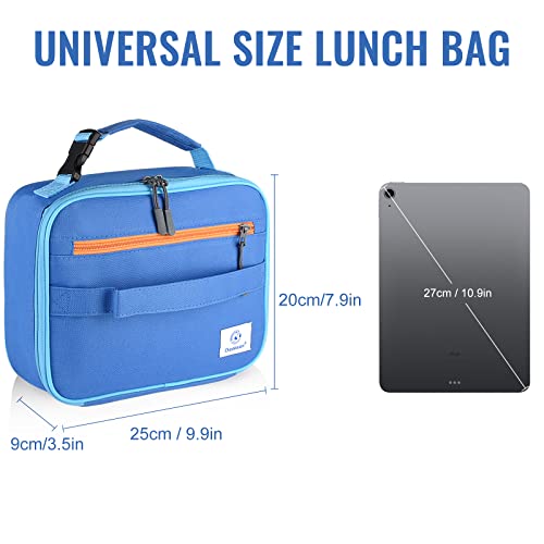Genteen Kids Insulated Lunch Box for Boys Girls,2 Packs,Back to School - color: B-2pk Blue+Light Green