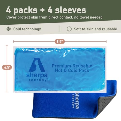 Flexible Hot and Cold Gel Pack, 9.5" x 4.5", 4 Pack - style: HotandCold