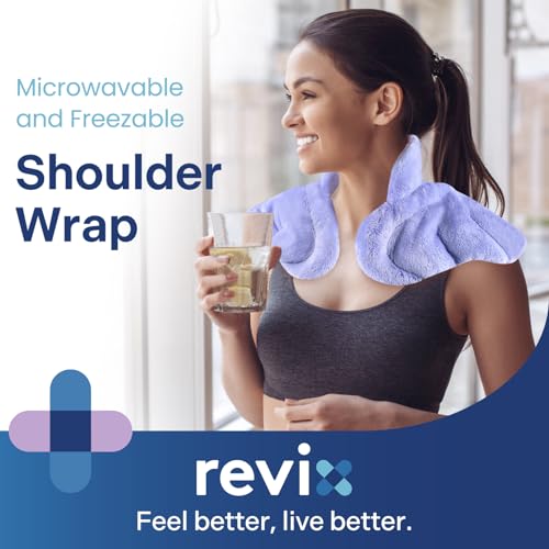 REVIX Microwave Heating Pads for Neck Shoulder & Back, Moist Heat, Purple - color: Purple
