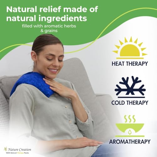 Nature Creation Microwaveable Herbal Heating Pad - Microwave Heating Pad for Neck and Shoulders, Cold & Hot Pack, Heat Pack Warming Pad, Microwavable Heating Pads - Pack of 1 (Butterfly Dance) - style: Butterfly Dance