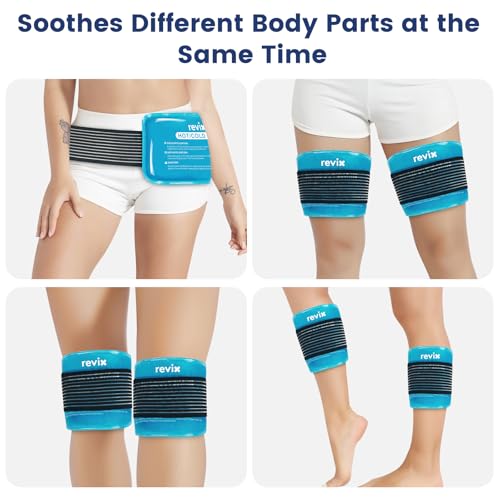 REVIX Ice Packs for Injuries Reusable, 2 Pack Hot & Cold Gel Packs, Large - color: Blue, size: Large 12 x 6 Inch