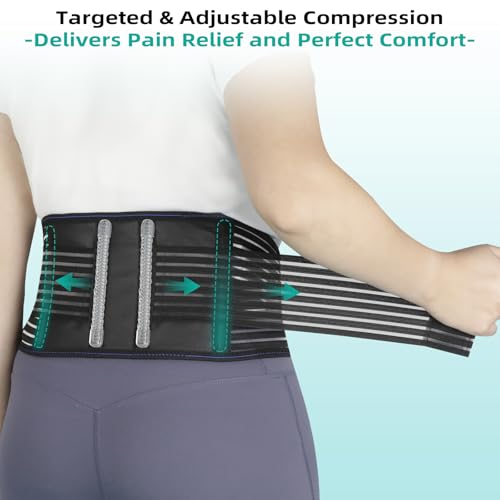 Back Brace with Magnet, Lumbar Support Belt for Lower Back & Sciatica - size: Large
