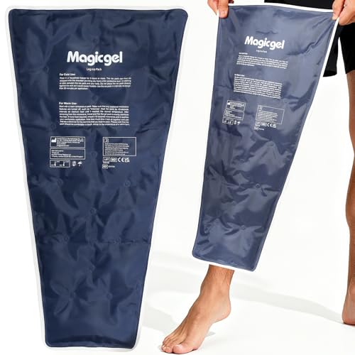 Magic Gel Leg Ice Pack - Professional Cold Therapy - Wrap Around Shin Ice Packs - Full Leg Ice Pack Wrap Around Entire Legs - Cool Down Your Legs Shins Hamstrings - Grey - style: Leg Ice Pack - Grey