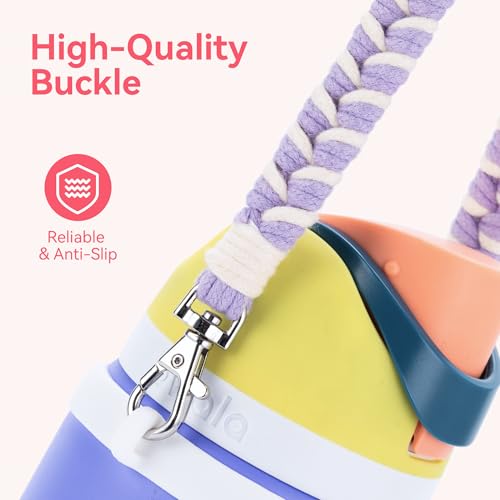 Water Bottle Handle Strap Compatible with Owala & Stanley Cups - color: Purple