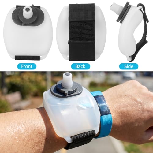 Toddmomy Wristband Water Bottle Portable Fitness Water Bottle for Running Jogging Hiking Cycling Hands-Free Hydration Adjustable Wearable Strap 4.56 X 3.66 X 2.79 in 1 count