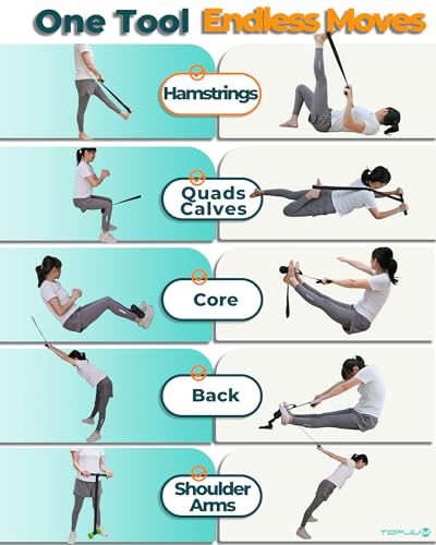 Nordic Curl Strap for Hamstring Strength & Stretching with Door Anchor