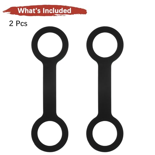 Water Bottle Handle Carrier Strap [2PCS] - Makes Any Cup Handheld Use for Running & Bike & Hiking & Gym - color: Black