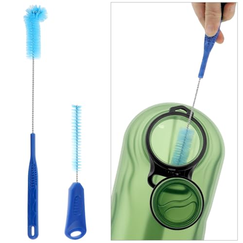 QWORK 4-Piece Hydration Bladder Cleaning Kit - Complete Backpack Reservoir Accessories Set with Brushes, Collapsible Drying Frame & Carrying Pouch