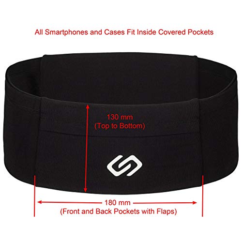 Sporteer VersaMod Multi-Pocket Running Belt - Travel Waist Pack (Large) - size: Large
