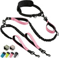 SparklyPets Hands Free Dual Dog Leash, Medium & Large (Pink) - color: Pink, size: 2 dogs M/L