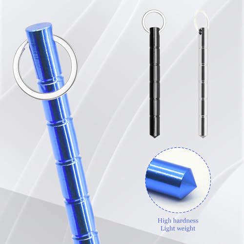 Self Defense Keychain for Women - Emergency Glass Breaker, Personal Security Tool & Safety Keychain Set (Silver, Blue, Black)