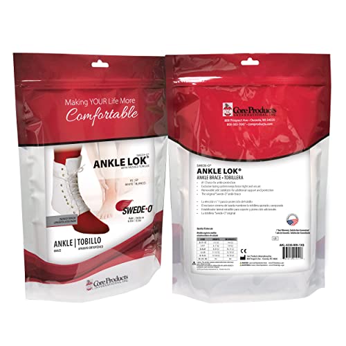 Laceup Ankle Brace with Stabilizers for Sprains & Sports Support White XS - size: Xsmall