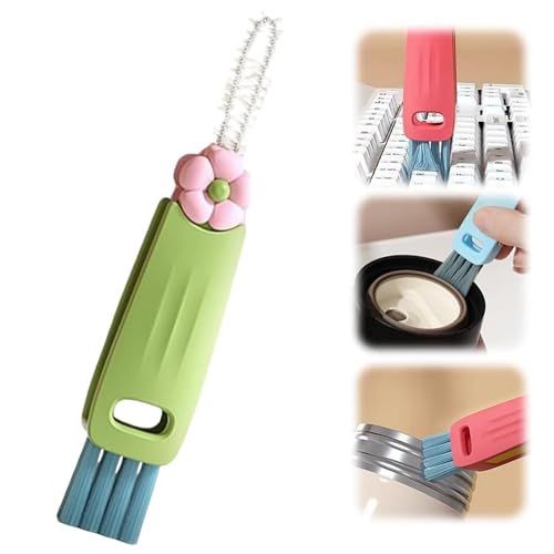 3 in 1 Cup Lid Cleaning Brush, Multifunctional Cleaning Brush Portable Cup Lid Cleaner for Bottle Gap Tight Spaces Cup, Portable Cup Lid Cleaner, 1 Pcs Green - color: 1 Pcs Green