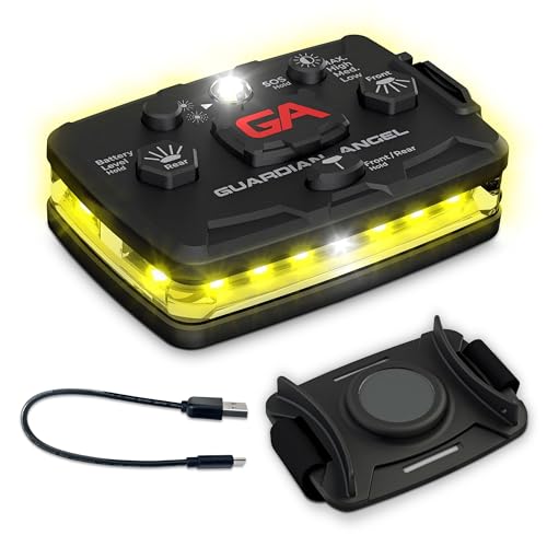 Guardian Angel Elite Safety Light - Yellow Front & Yellow Rear - color: Yellow/Yellow, size: 1-Pack