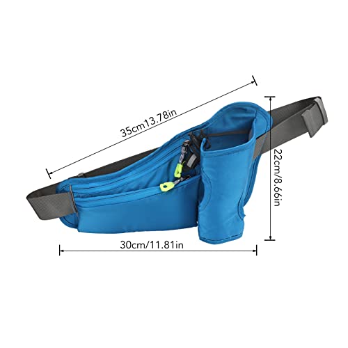 Running Belt Hydration Waist Pack Multifunctional Reflective Waist Pouch For Outdoor Sports Blue Lightweight Adjustable
