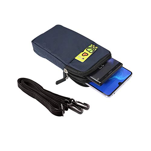 Small Belt Waist Bag for Men Phone, Cell Phone Crossbody Purse Men, 6.0" Nylon Mens Travel Bag Cellphone Crossbody Purse Belt Clip Holster Cellphone Shoulder Messenger Pouch Carrying Case with Loop - color: Dark Blue 6.0 Inch (9*16.5*3.0CM)