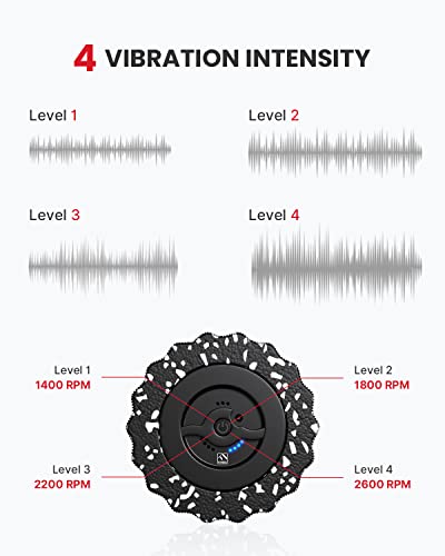 FITINDEX Vibrating Foam Roller for Exercise,4 Vibration Speeds,Rechargeable - color: Black