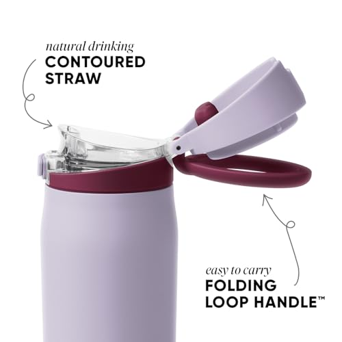 Simple Modern Water Bottle with Straw & Handle | 24oz | Lavender - color: -Lilac Stone, size: 24 Ounces