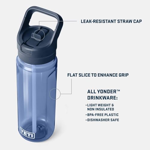 YETI Yonder 750 ml/25 oz Water Bottle with Yonder Straw Cap, Pace Purple - color: Pace Purple, size: 25 Ounces