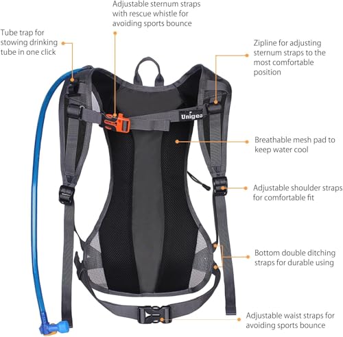 Unigear Hydration Pack Backpack with 2L Water Bladder for Hiking & Cycling
