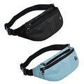 Fanny Packs for Men and Women Water-Repellent Sports Waist Pack Bag - color: 2pack-Black/Grey Blue
