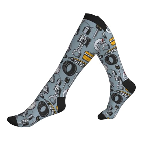 Compression Socks Circulation 15-20 Mmhg Knee High - color: Car Mechanic